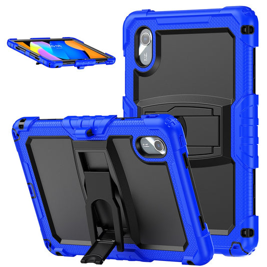 For Lenovo Xiaoxin Pad 11 2025 / 2024 / Idea Tab / K11 Gen 2 / M11 / K11 LTE (2024) Case PC+Silicone Kickstand Tablet Cover with Strap - Dark Blue