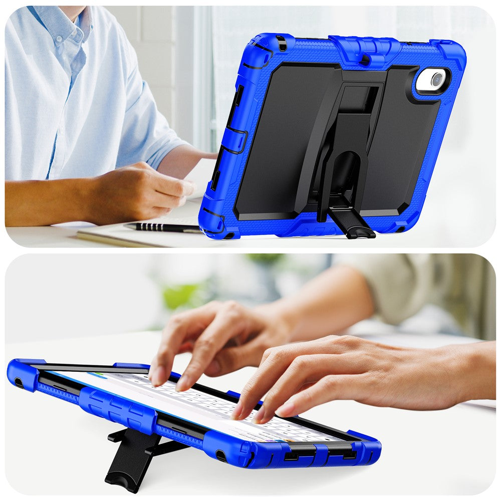 For Lenovo Xiaoxin Pad 11 2025 / 2024 / Idea Tab / K11 Gen 2 / M11 / K11 LTE (2024) Case PC+Silicone Kickstand Tablet Cover with Strap - Dark Blue