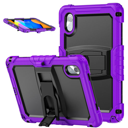For Lenovo Xiaoxin Pad 11 2025 / 2024 / Idea Tab / K11 Gen 2 / M11 / K11 LTE (2024) Case PC+Silicone Kickstand Tablet Cover with Strap - Purple