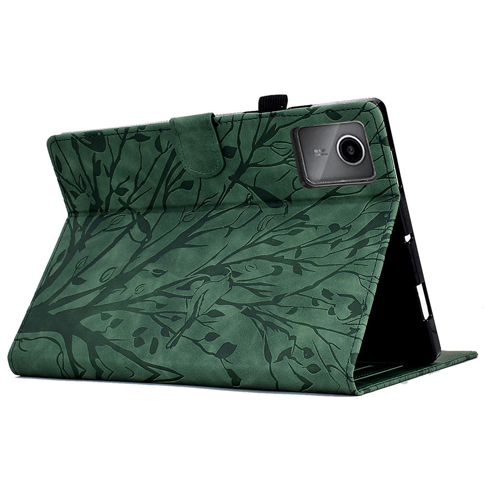 A7 For Lenovo Tab M11 / Xiaoxin Pad 11 2024 Case Solid Color  Auto Wake  /  Sleep Tablet Stand Cover - Green