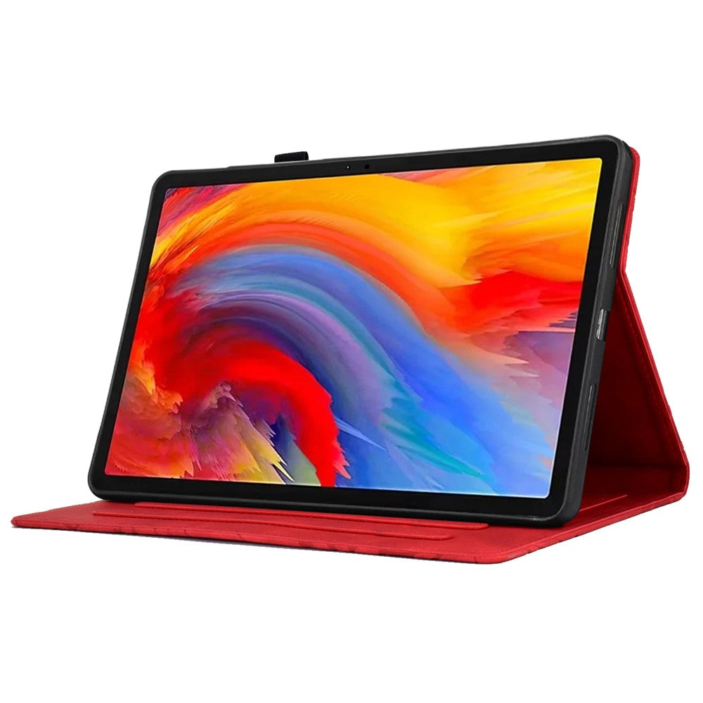 A7 For Lenovo Tab M11 / Xiaoxin Pad 11 2024 Case Solid Color  Auto Wake  /  Sleep Tablet Stand Cover - Red