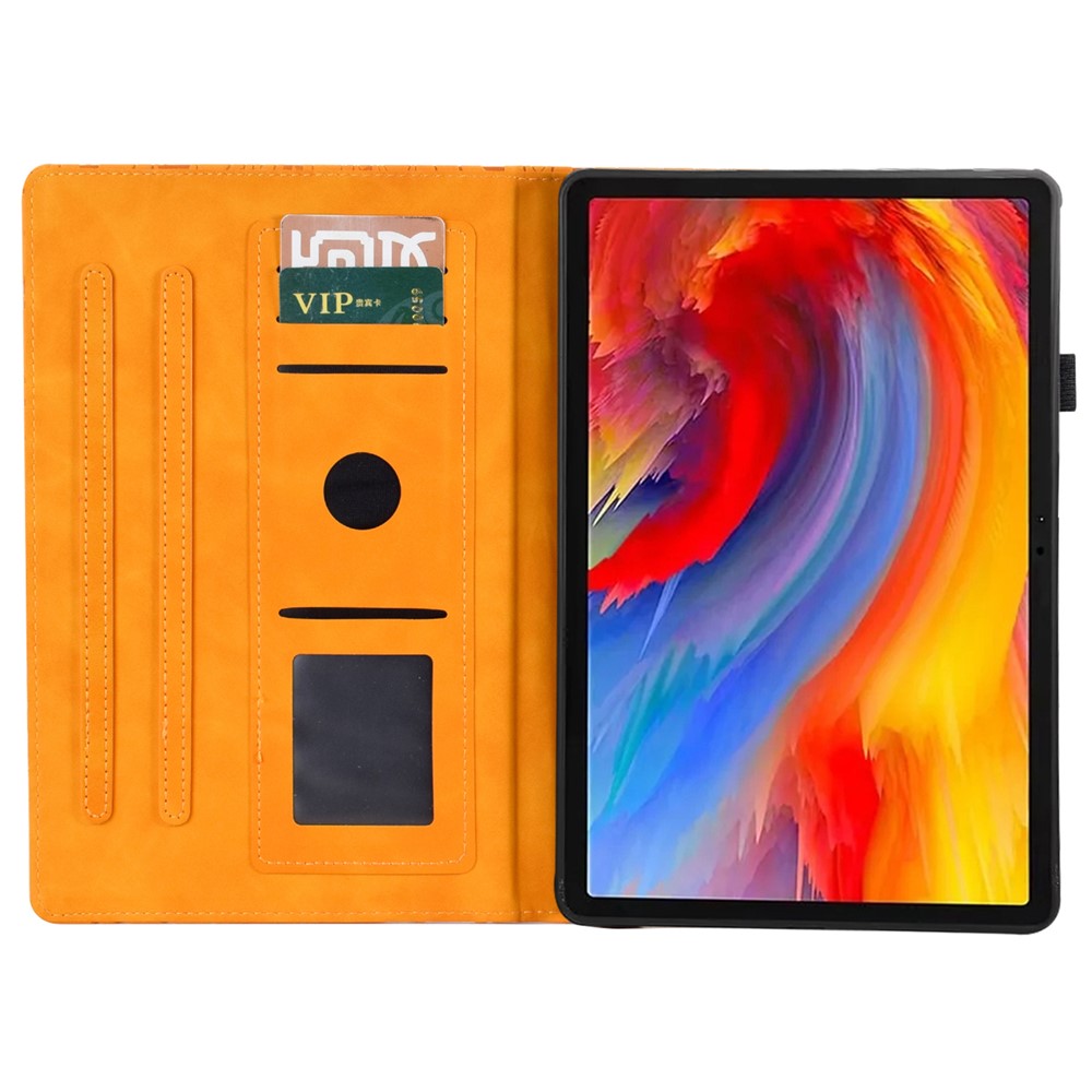 A7 For Lenovo Tab M11 / Xiaoxin Pad 11 2024 Case Solid Color  Auto Wake  /  Sleep Tablet Stand Cover - Khaki