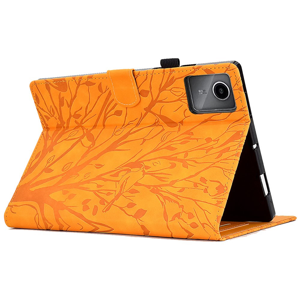 A7 For Lenovo Tab M11 / Xiaoxin Pad 11 2024 Case Solid Color  Auto Wake  /  Sleep Tablet Stand Cover - Khaki