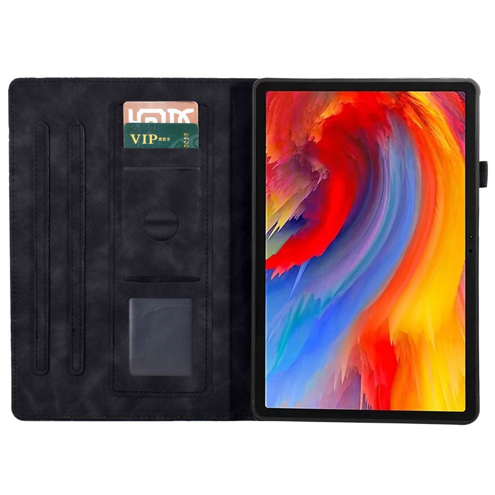 A7 For Lenovo Tab M11 / Xiaoxin Pad 11 2024 Case Solid Color  Auto Wake  /  Sleep Tablet Stand Cover - Black