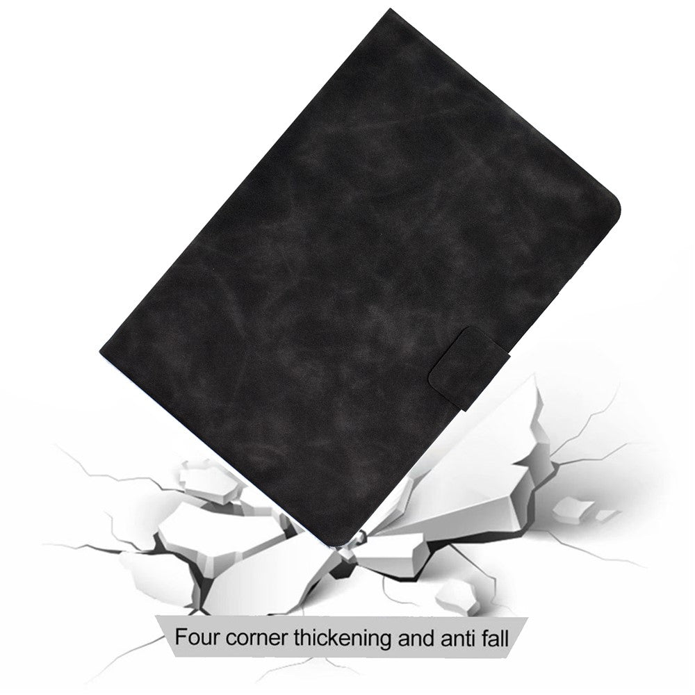 A4 For Lenovo Tab M11 / Xiaoxin Pad 11 2024 Case Card Holder Cowhide Texture Leather Tablet Cover - Grey