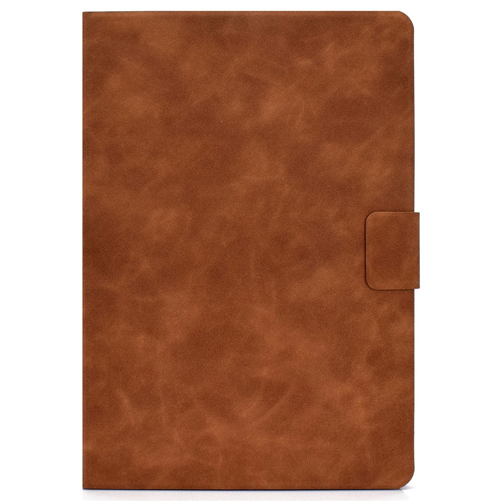 A4 For Lenovo Tab M11 / Xiaoxin Pad 11 2024 Case Card Holder Cowhide Texture Leather Tablet Cover - Brown