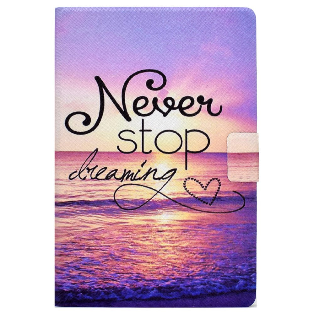 A2 For Lenovo Tab M11 / Xiaoxin Pad 11 2024 Leather Case Pattern Printed Card Slots Tablet Cover - Never Stop Dreaming