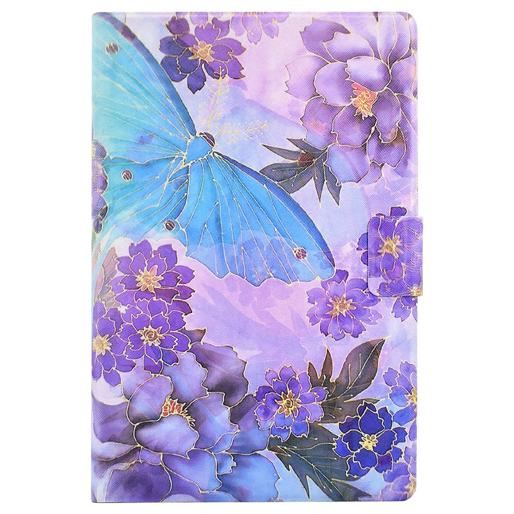 A2 For Lenovo Tab M11 / Xiaoxin Pad 11 2024 Leather Case Pattern Printed Card Slots Tablet Cover - Peony and Butterfly