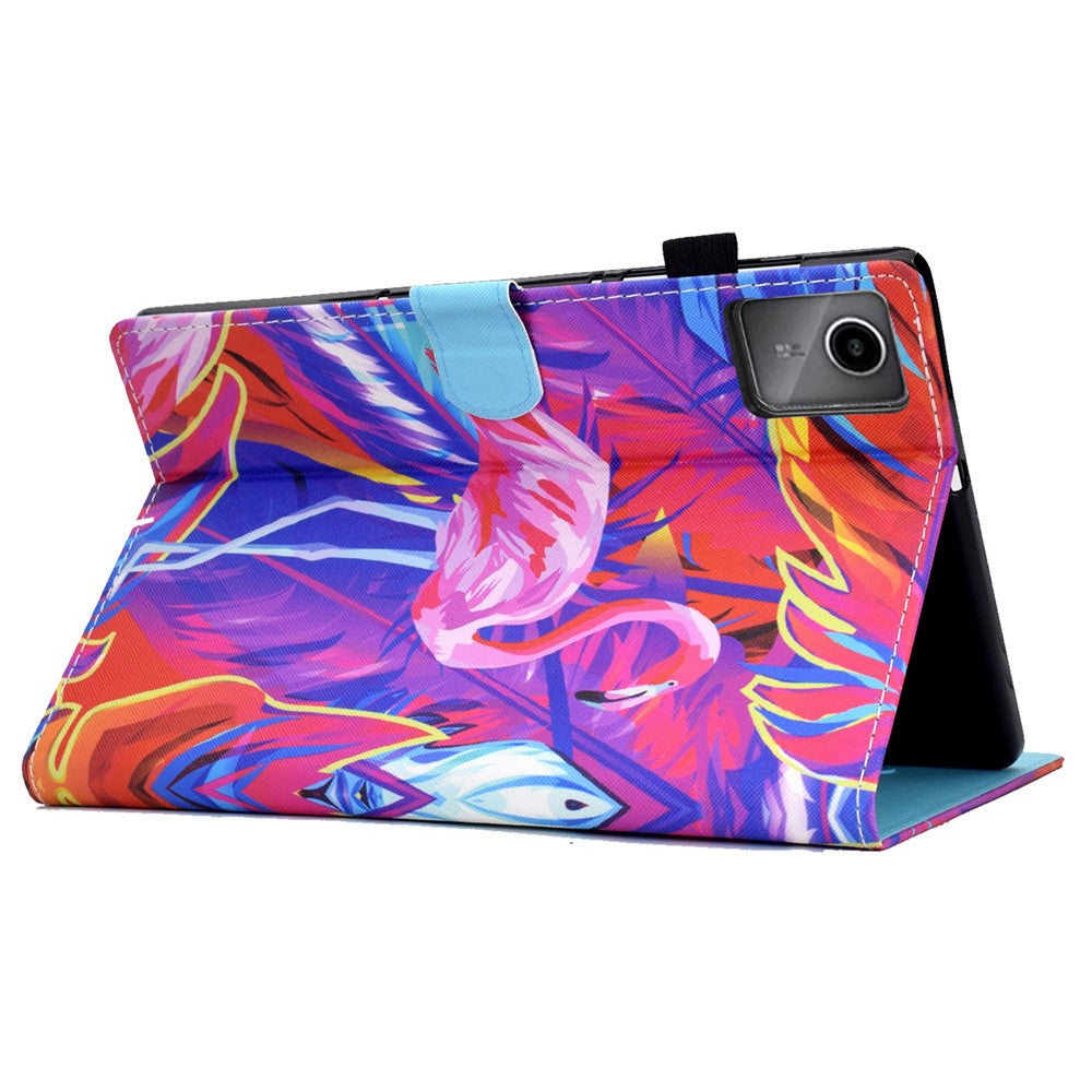For Lenovo Tab M11 / Xiaoxin Pad 11 2024 Case Pattern Printing PU Leather Stand Tablet Cover - Bird