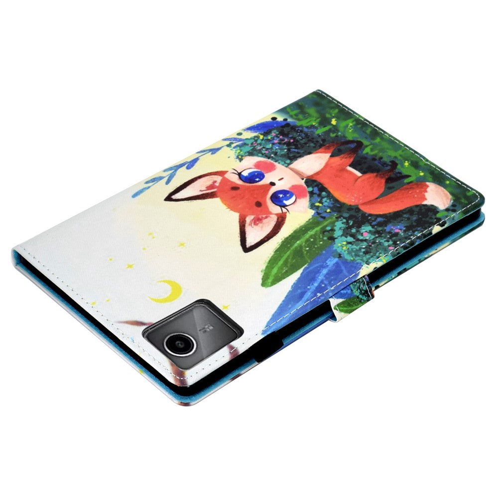 For Lenovo Tab M11 / Xiaoxin Pad 11 2024 Case Pattern Printing PU Leather Stand Tablet Cover - Small Fox
