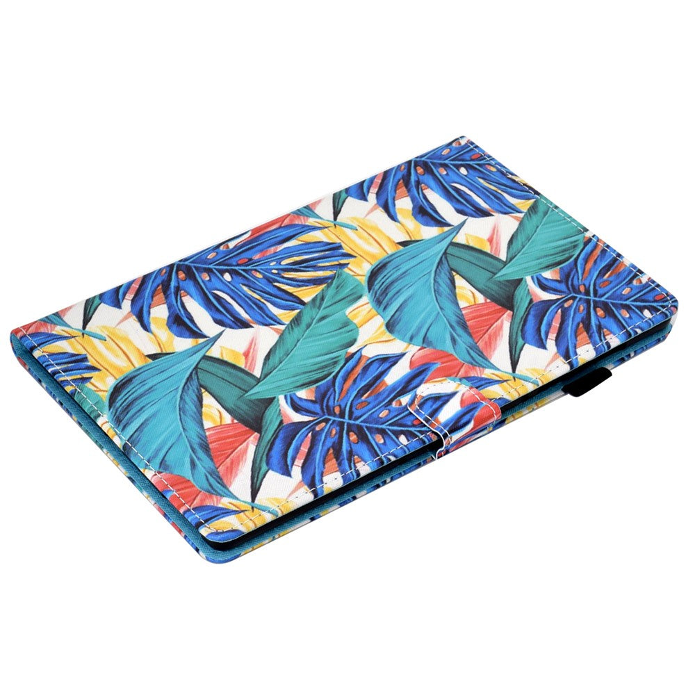 For Lenovo Tab M11 / Xiaoxin Pad 11 2024 Case Pattern Printing PU Leather Stand Tablet Cover - Leaves