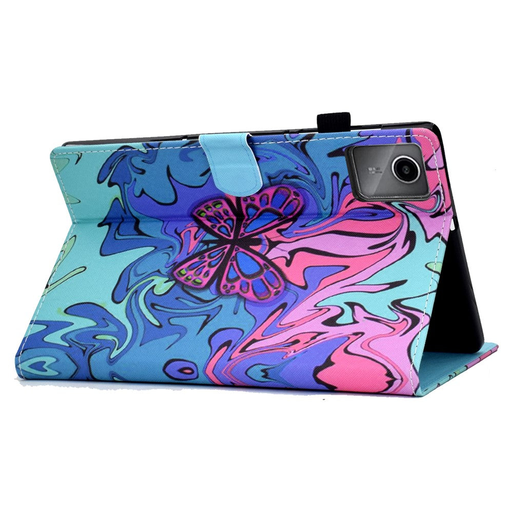 For Lenovo Tab M11 / Xiaoxin Pad 11 2024 Case Pattern Printing PU Leather Stand Tablet Cover - Small Butterfly