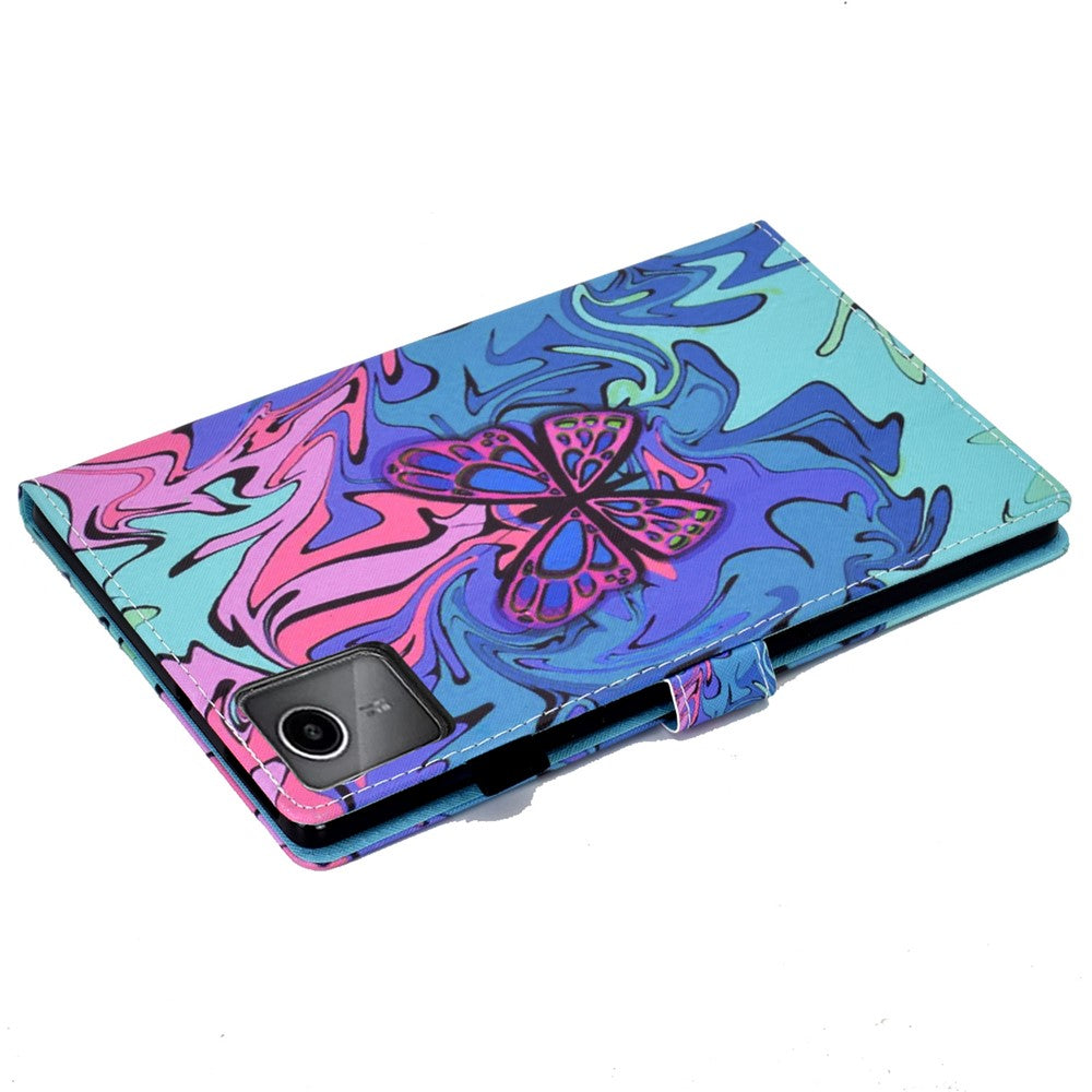For Lenovo Tab M11 / Xiaoxin Pad 11 2024 Case Pattern Printing PU Leather Stand Tablet Cover - Small Butterfly
