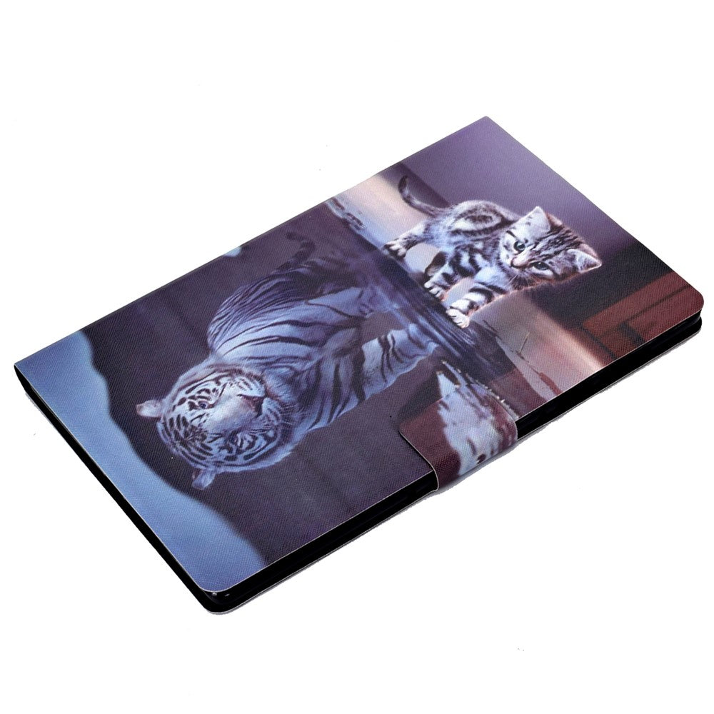 For Lenovo Tab M11 / Xiaoxin Pad 11 2024 Case Stand Pattern Printed Tablet Shell - Cat and Tiger