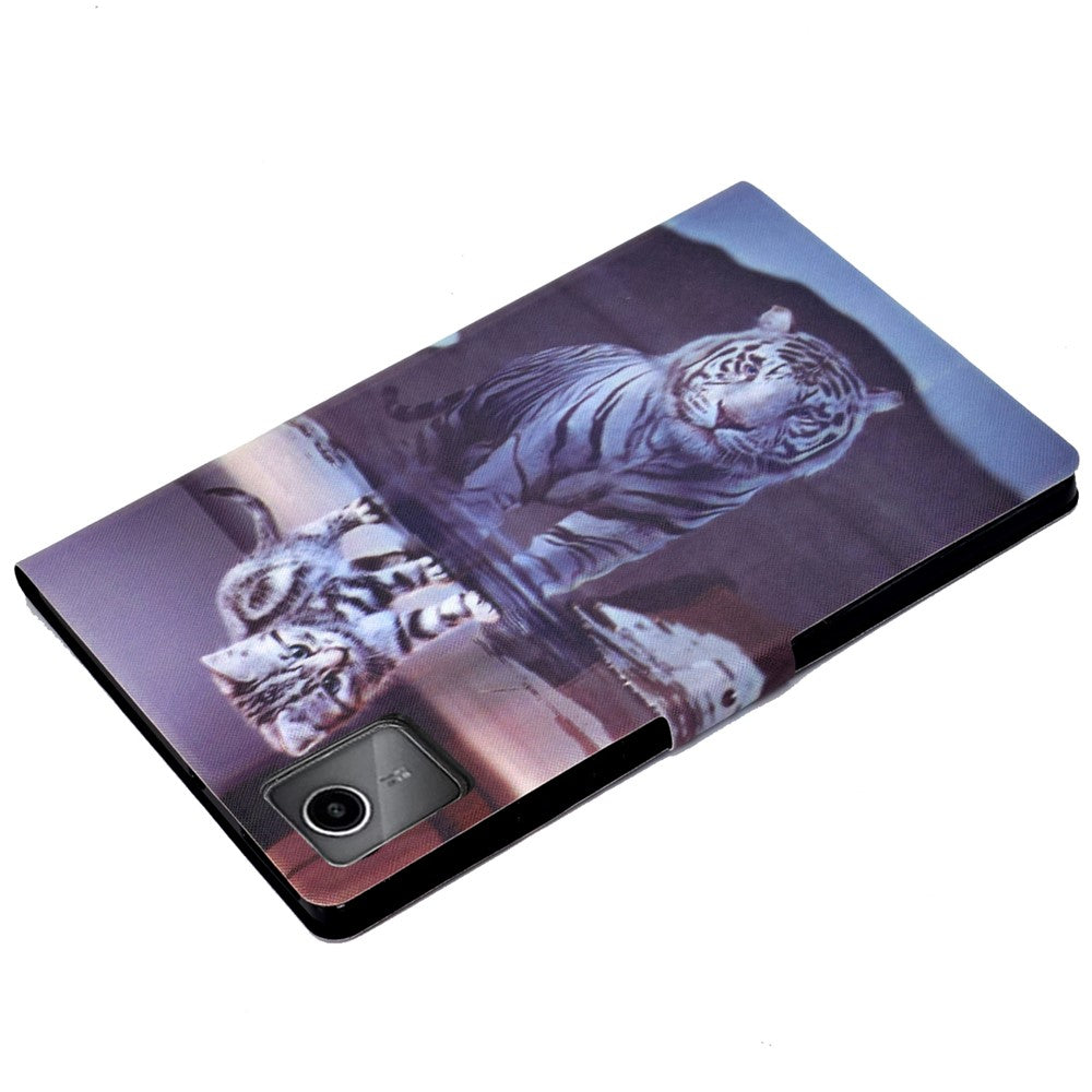 For Lenovo Tab M11 / Xiaoxin Pad 11 2024 Case Stand Pattern Printed Tablet Shell - Cat and Tiger