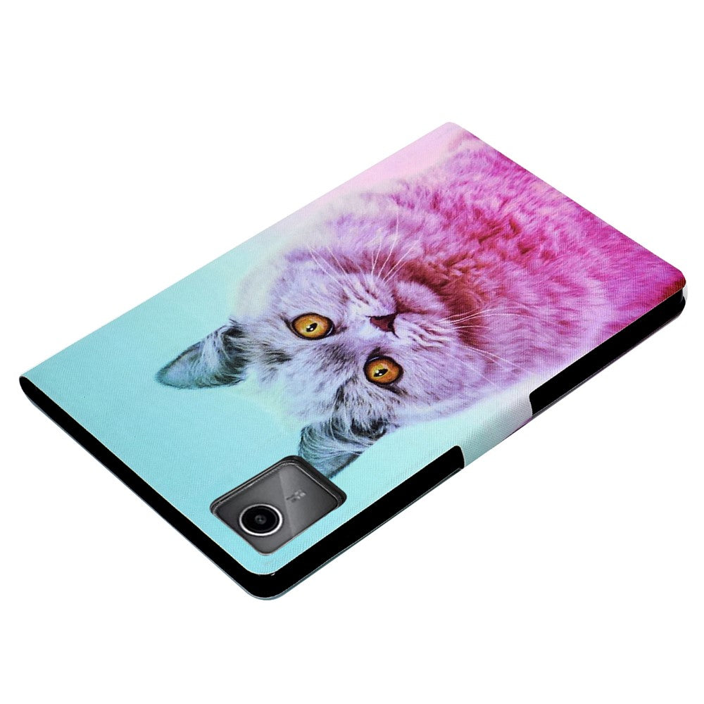 For Lenovo Tab M11 / Xiaoxin Pad 11 2024 Case Stand Pattern Printed Tablet Shell - Pink Cat