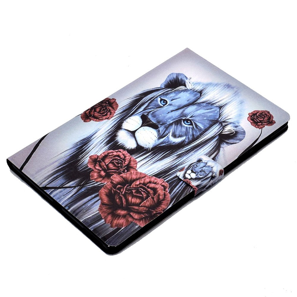 For Lenovo Tab M11 / Xiaoxin Pad 11 2024 Case Stand Pattern Printed Tablet Shell - Rose and Lion