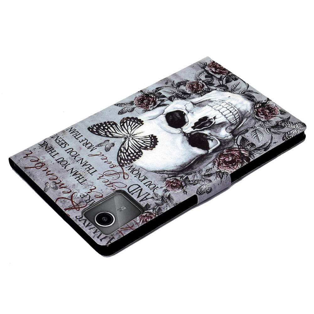 For Lenovo Tab M11 / Xiaoxin Pad 11 2024 Case Stand Pattern Printed Tablet Shell - Skull