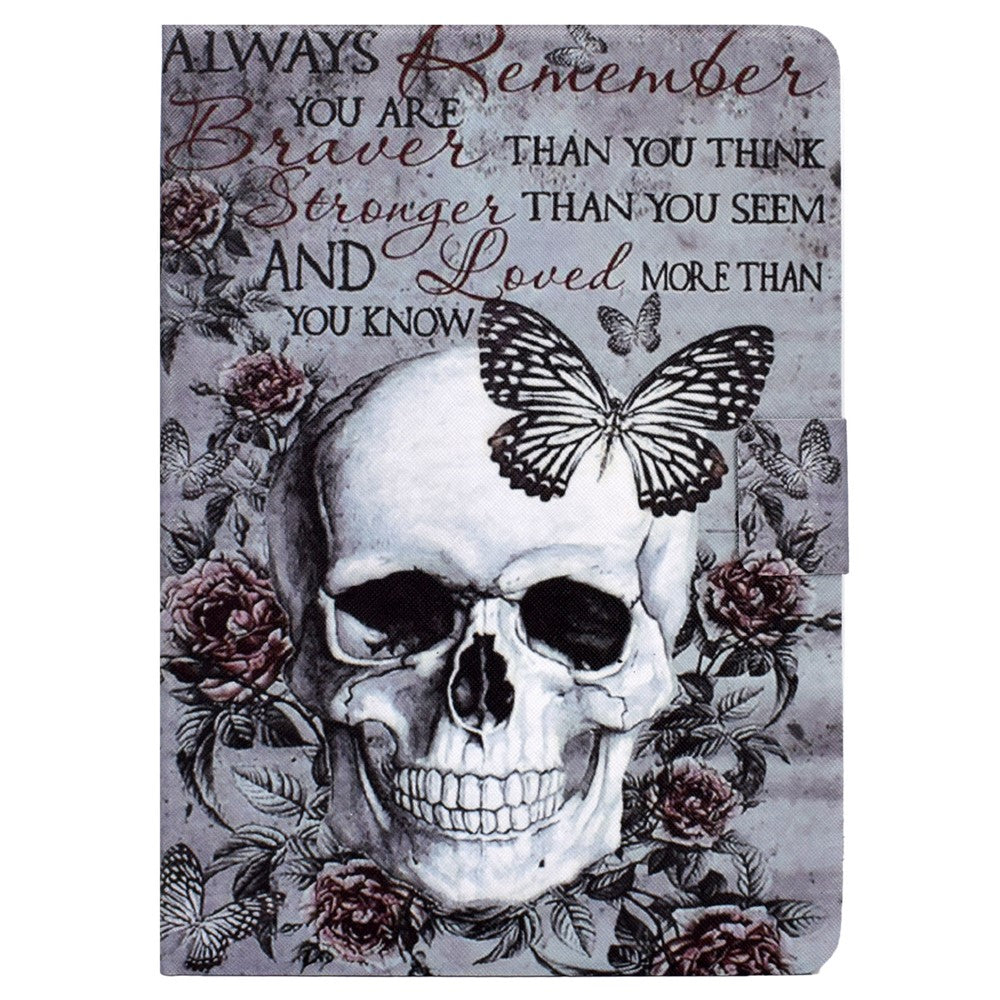 For Lenovo Tab M11 / Xiaoxin Pad 11 2024 Case Stand Pattern Printed Tablet Shell - Skull