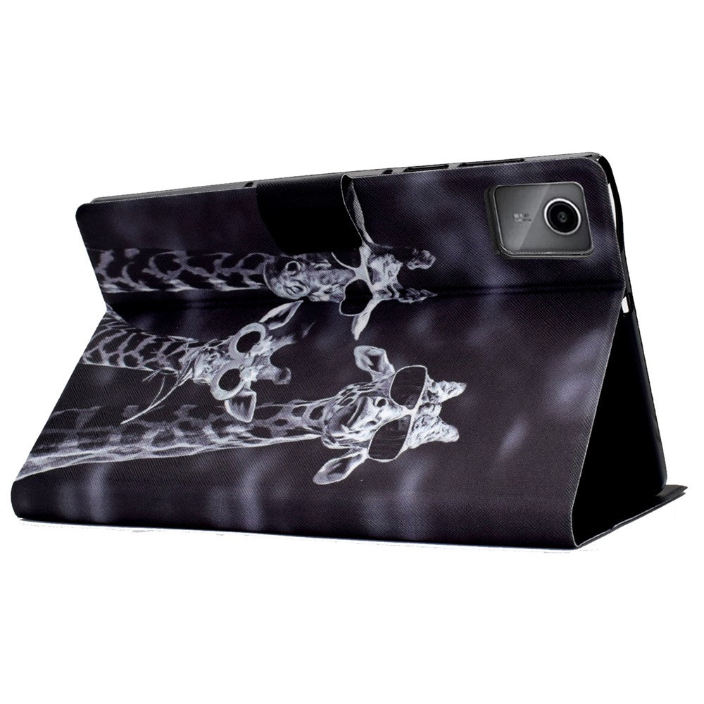 For Lenovo Tab M11 / Xiaoxin Pad 11 2024 Case Stand Pattern Printed Tablet Shell - Three Giraffes