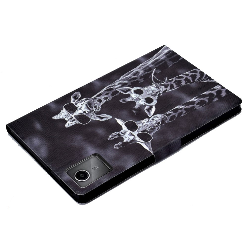 For Lenovo Tab M11 / Xiaoxin Pad 11 2024 Case Stand Pattern Printed Tablet Shell - Three Giraffes