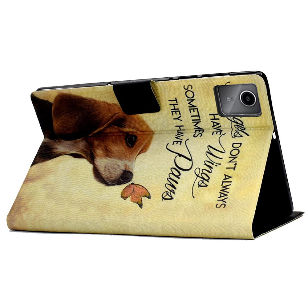 For Lenovo Tab M11 / Xiaoxin Pad 11 2024 Case Stand Pattern Printed Tablet Shell - Butterfly and Dog