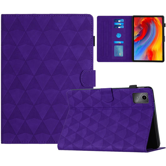 For Lenovo Tab M11 / Xiaoxin Pad 11 2024 Case Leather Stand Flip Tablet Cover with Card Holder - Purple