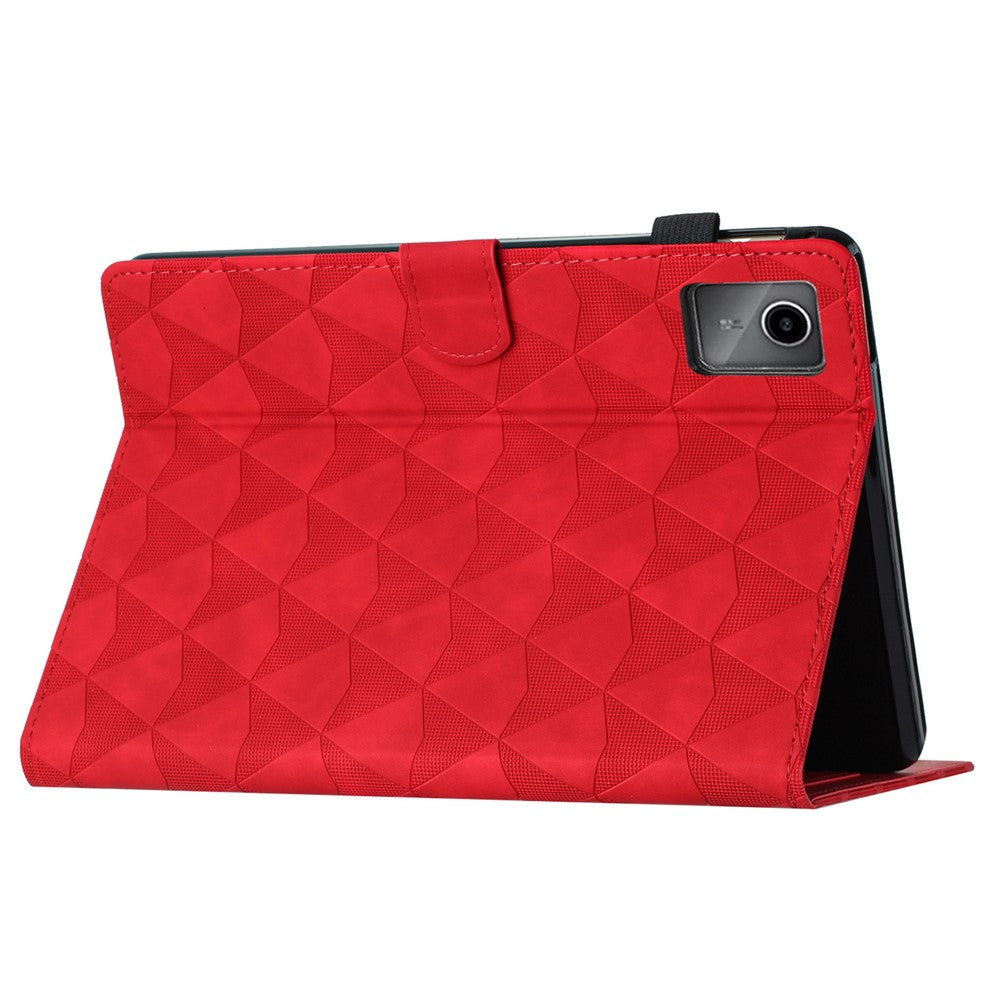 For Lenovo Tab M11 / Xiaoxin Pad 11 2024 Case Leather Stand Flip Tablet Cover with Card Holder - Red