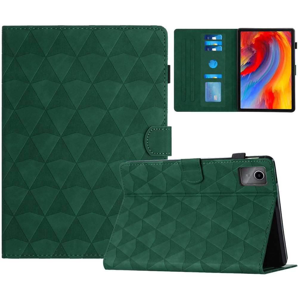 For Lenovo Tab M11 / Xiaoxin Pad 11 2024 Case Leather Stand Flip Tablet Cover with Card Holder - Green
