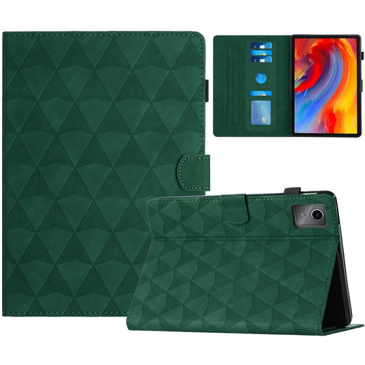 For Lenovo Tab M11 / Xiaoxin Pad 11 2024 Case Leather Stand Flip Tablet Cover with Card Holder - Green