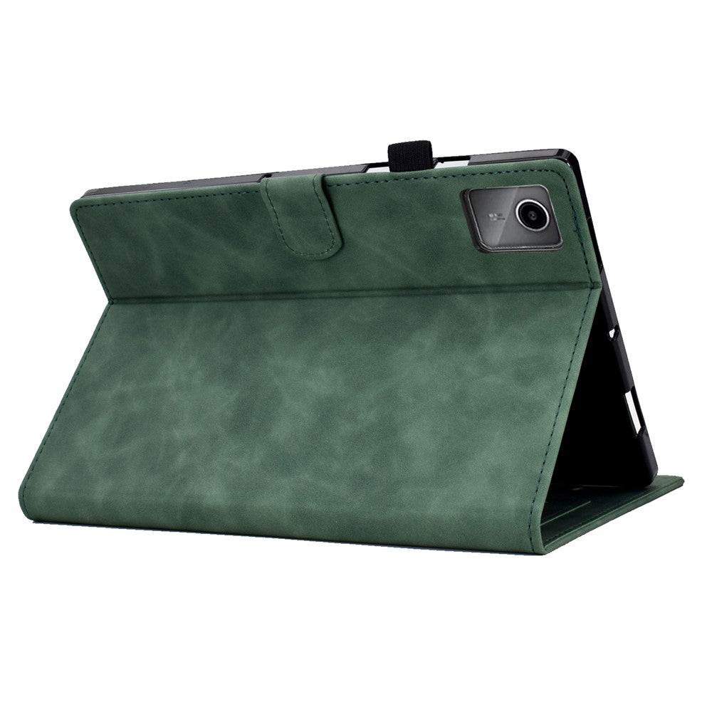 For Lenovo Tab M11 / Xiaoxin Pad 11 2024 Case Microfiber Leather Iron Tower Pattern Tablet Cover - Green