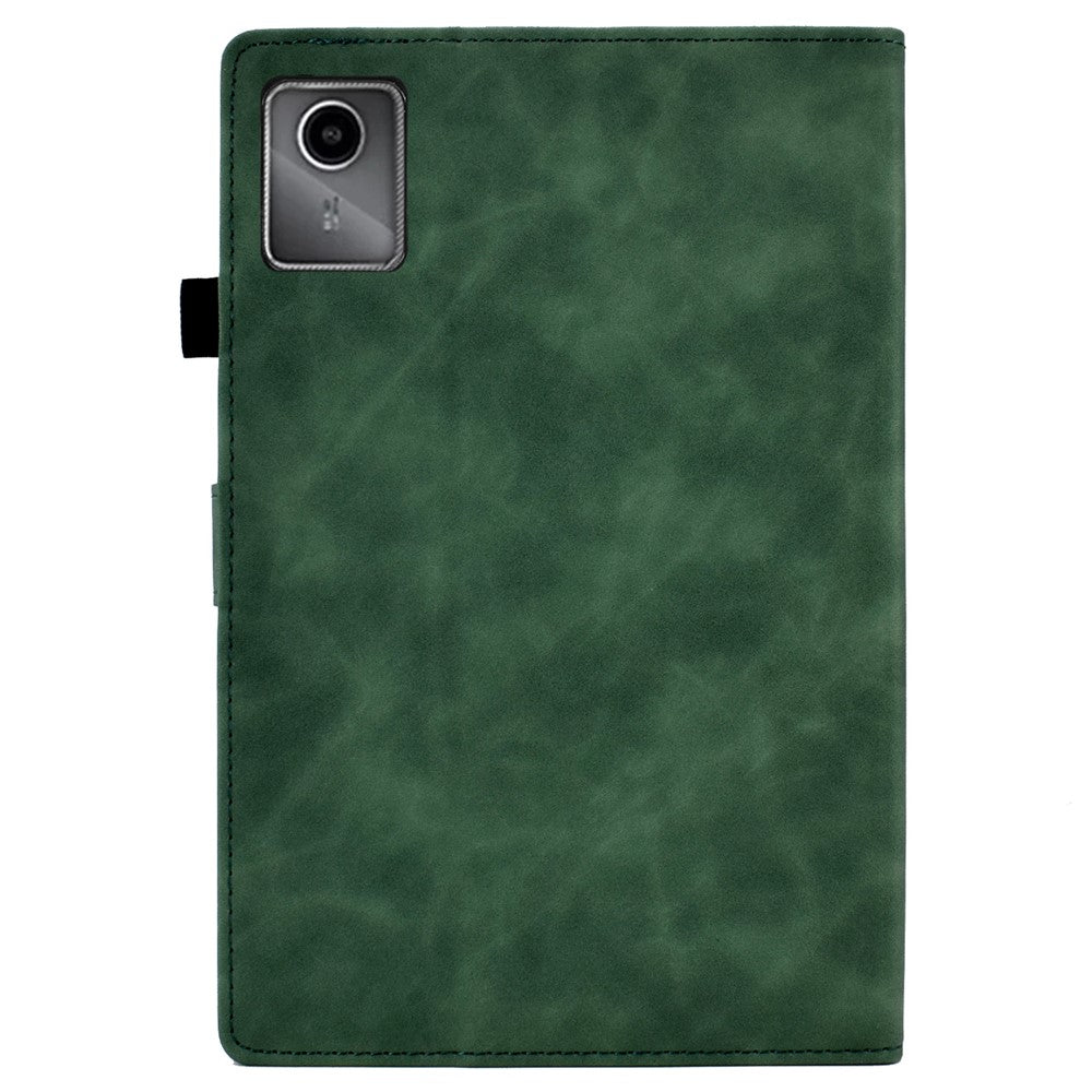 For Lenovo Tab M11 / Xiaoxin Pad 11 2024 Case Microfiber Leather Iron Tower Pattern Tablet Cover - Green