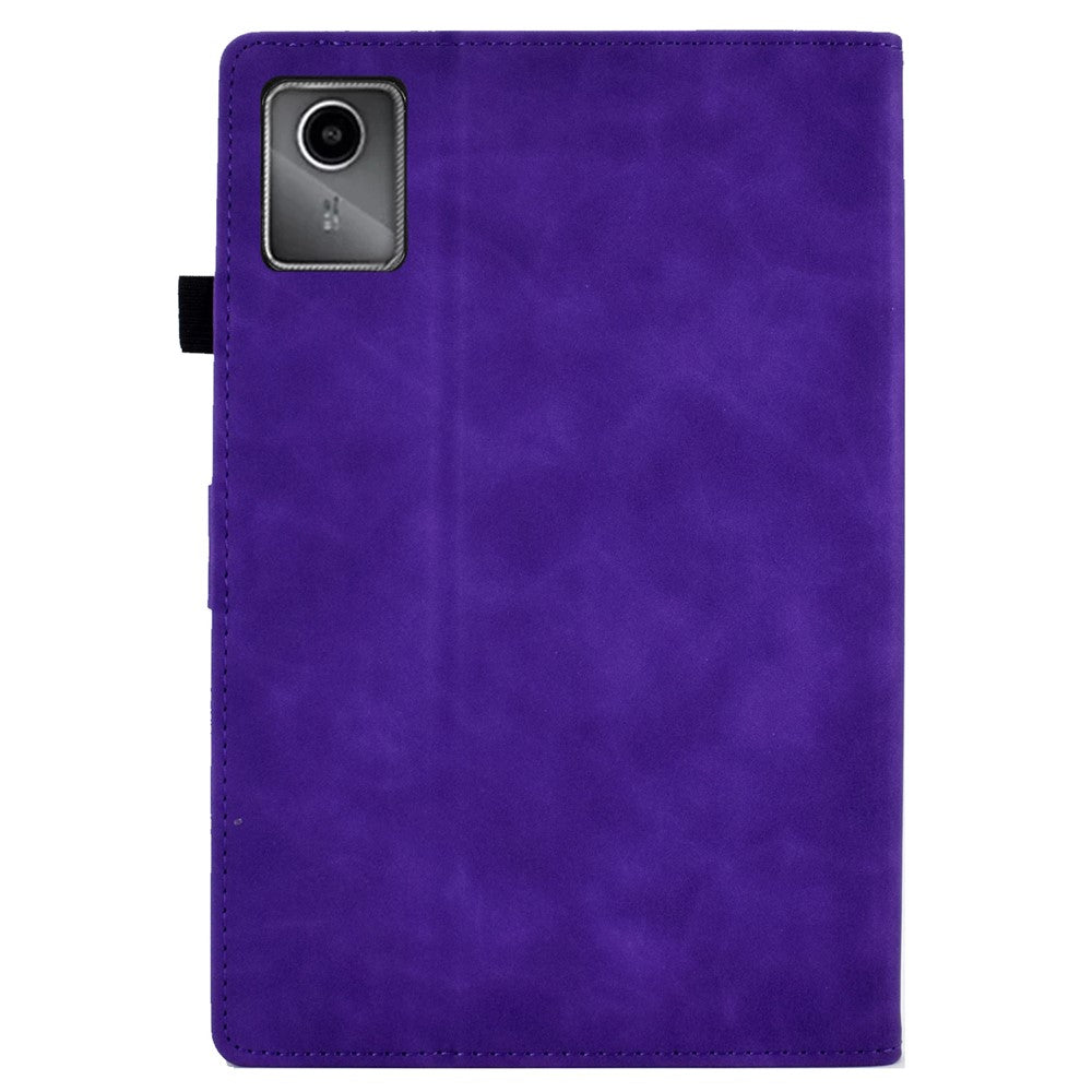 For Lenovo Tab M11 / Xiaoxin Pad 11 2024 Case Microfiber Leather Iron Tower Pattern Tablet Cover - Purple