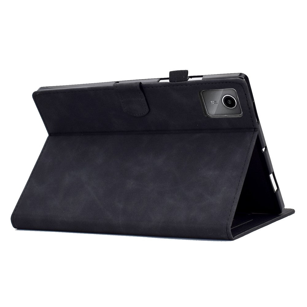 For Lenovo Tab M11 / Xiaoxin Pad 11 2024 Case Microfiber Leather Iron Tower Pattern Tablet Cover - Black