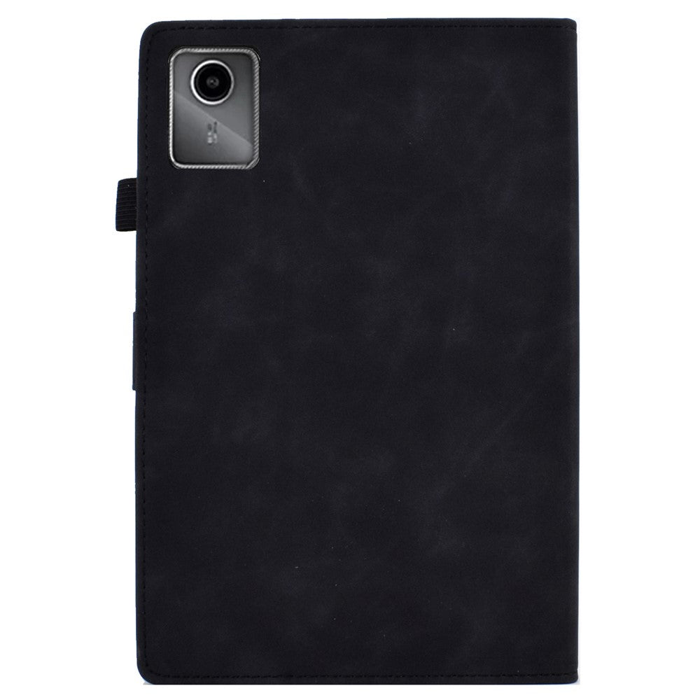 For Lenovo Tab M11 / Xiaoxin Pad 11 2024 Case Microfiber Leather Iron Tower Pattern Tablet Cover - Black