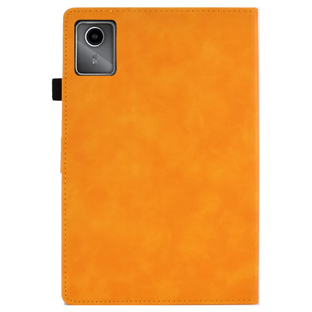 For Lenovo Tab M11 / Xiaoxin Pad 11 2024 Case Microfiber Leather Iron Tower Pattern Tablet Cover - Khaki