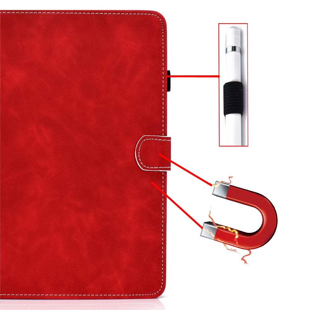 For Lenovo Tab M11 / Xiaoxin Pad 11 2024 Tablet Cover Shockproof Leather Card Holder Stand Case - Red