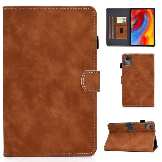 For Lenovo Tab M11 / Xiaoxin Pad 11 2024 Tablet Cover Shockproof Leather Card Holder Stand Case - Brown