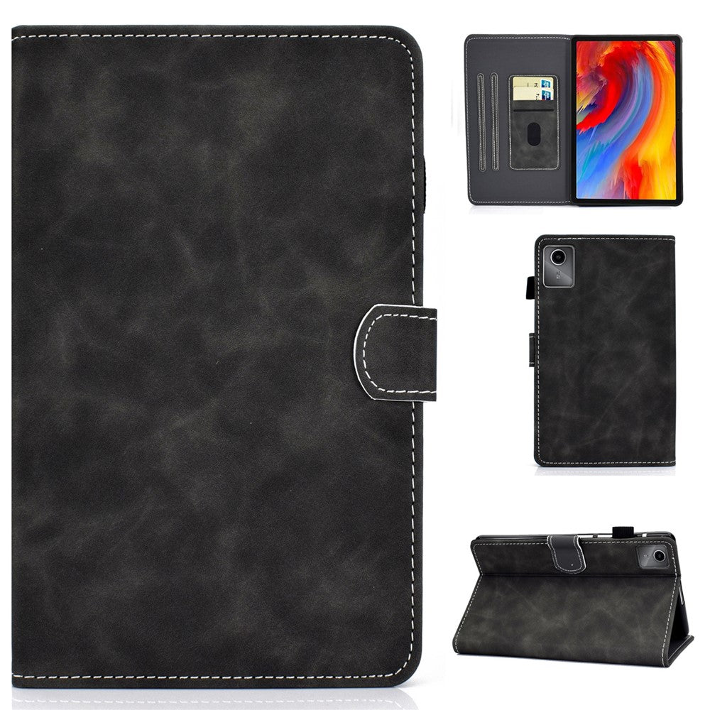 For Lenovo Tab M11 / Xiaoxin Pad 11 2024 Tablet Cover Shockproof Leather Card Holder Stand Case - Black