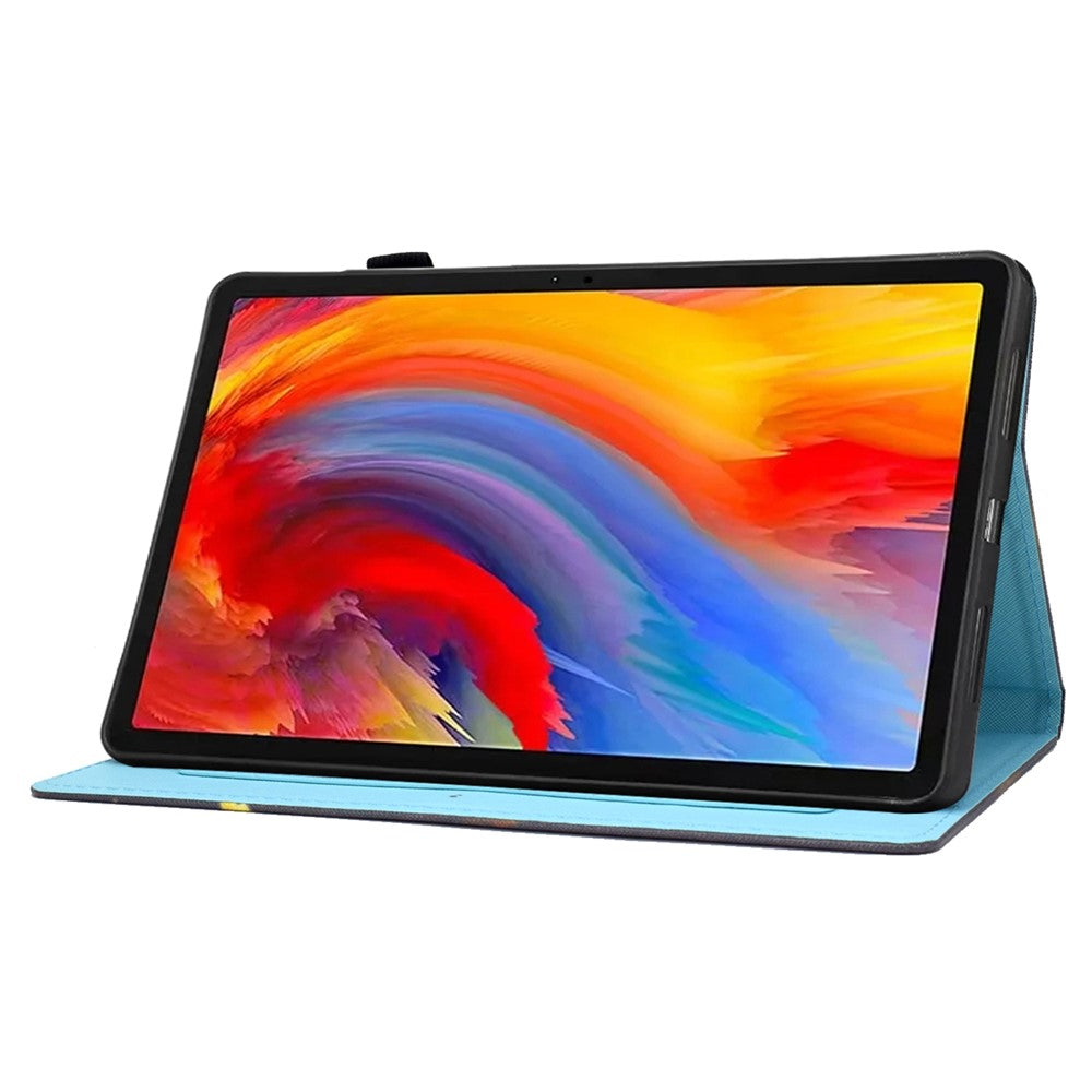 For Lenovo Tab M11 / Xiaoxin Pad 11 2024 Leather Case Pattern Printing Tablet Cover with Card Slots - Music Butterfly