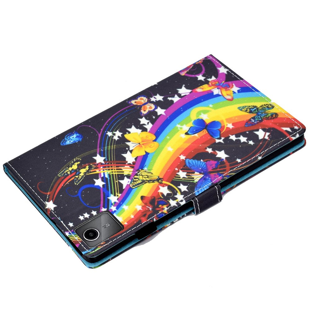 For Lenovo Tab M11 / Xiaoxin Pad 11 2024 Leather Case Pattern Printing Tablet Cover with Card Slots - Music Butterfly
