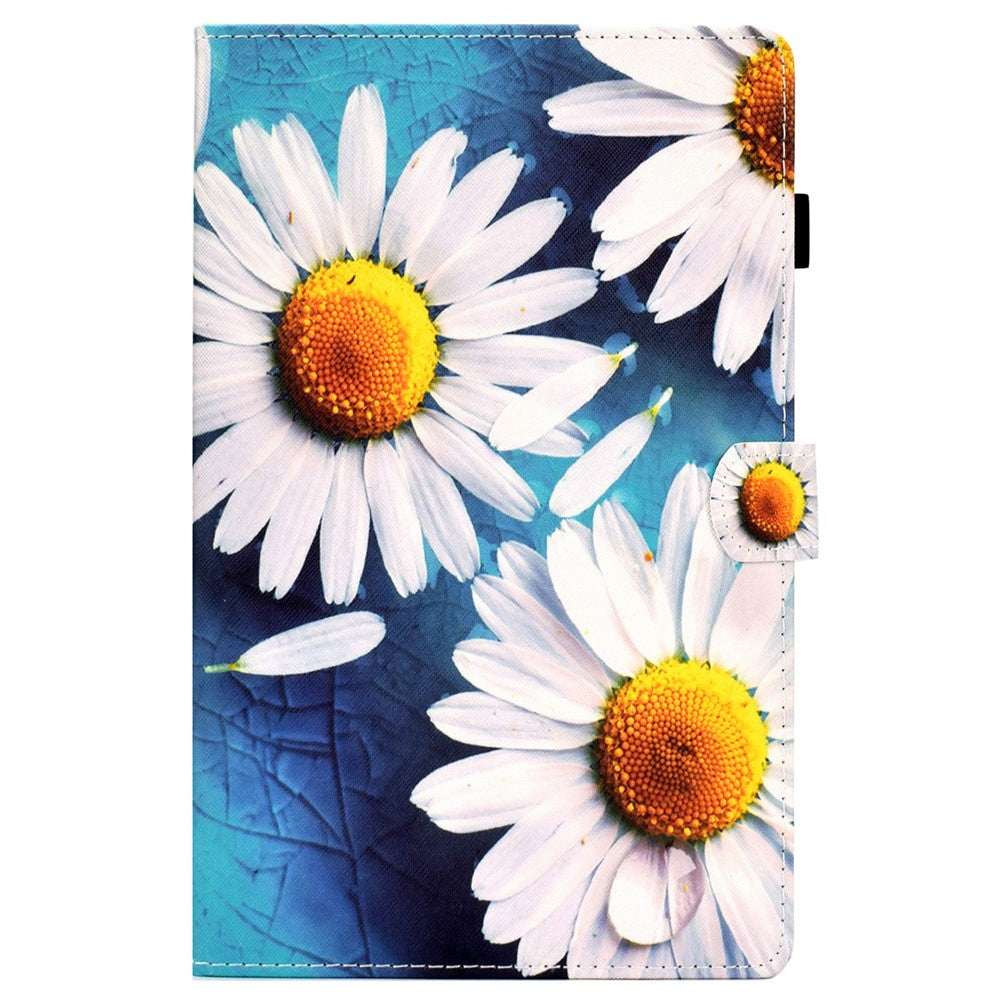 For Lenovo Tab M11 / Xiaoxin Pad 11 2024 Leather Case Pattern Printing Tablet Cover with Card Slots - Sunflower