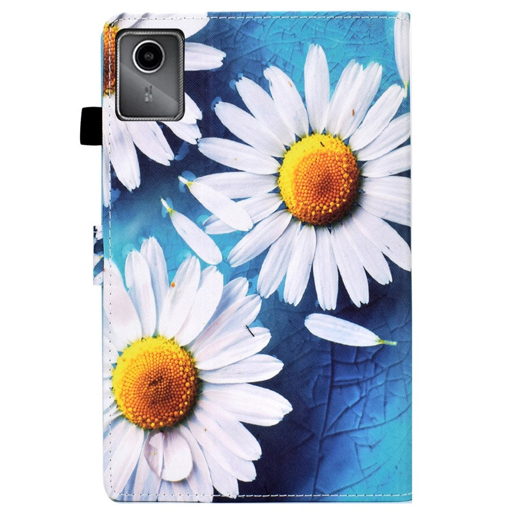 For Lenovo Tab M11 / Xiaoxin Pad 11 2024 Leather Case Pattern Printing Tablet Cover with Card Slots - Sunflower