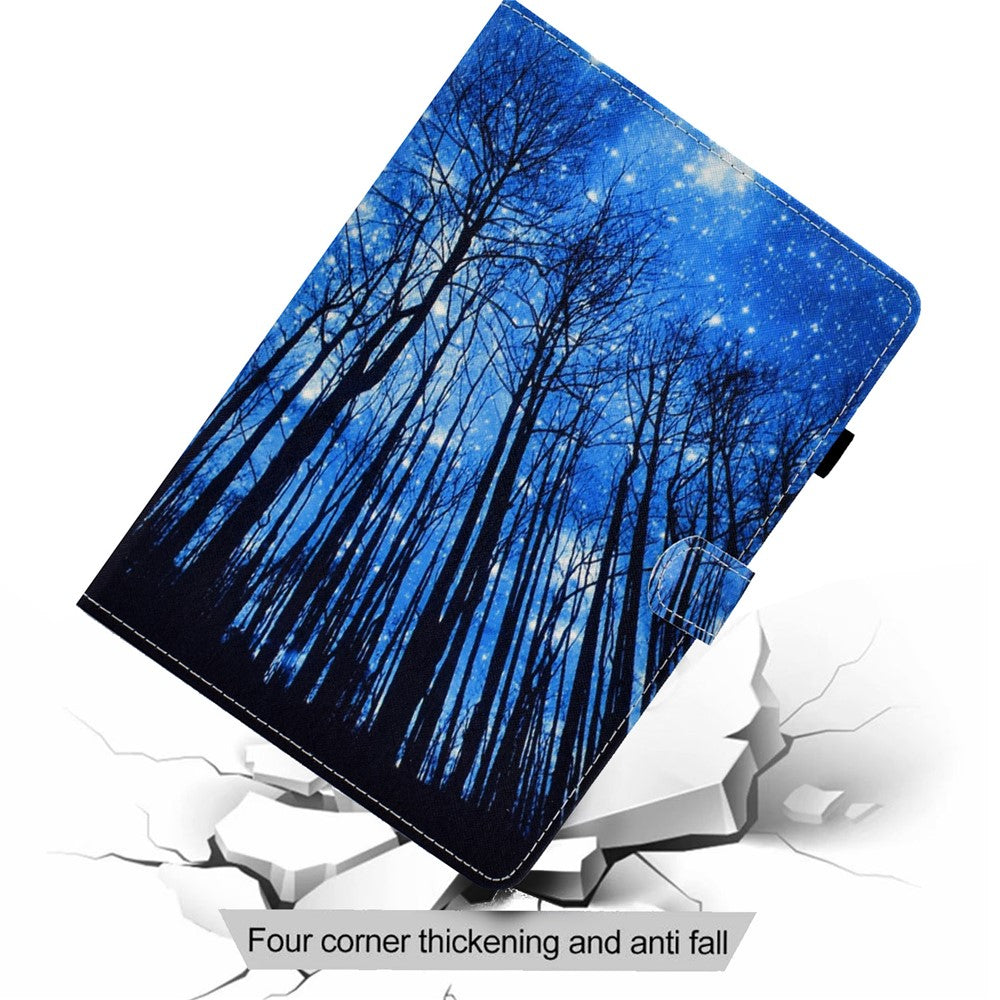For Lenovo Tab M11 / Xiaoxin Pad 11 2024 Leather Case Pattern Printing Tablet Cover with Card Slots - Forest