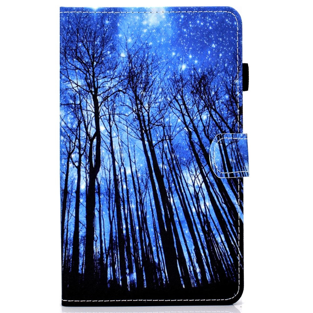 For Lenovo Tab M11 / Xiaoxin Pad 11 2024 Leather Case Pattern Printing Tablet Cover with Card Slots - Forest