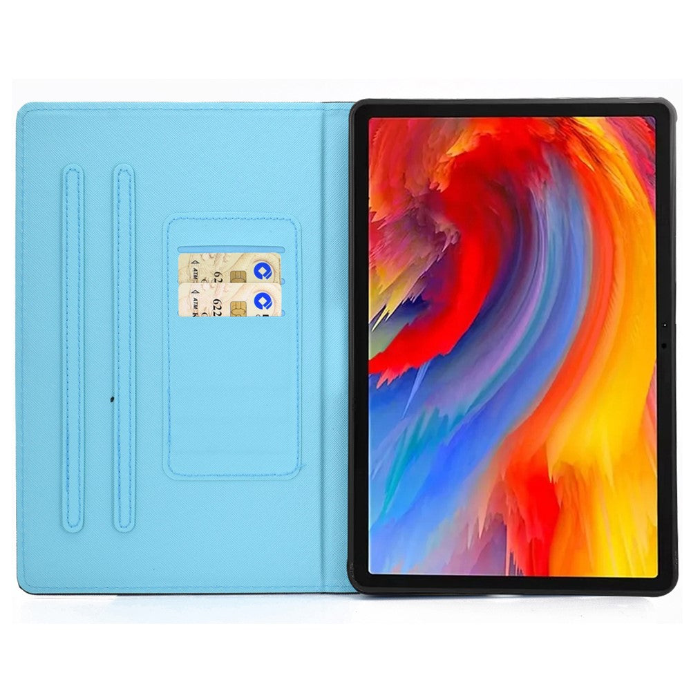 For Lenovo Tab M11 / Xiaoxin Pad 11 2024 Leather Case Pattern Printing Tablet Cover with Card Slots - Bulb