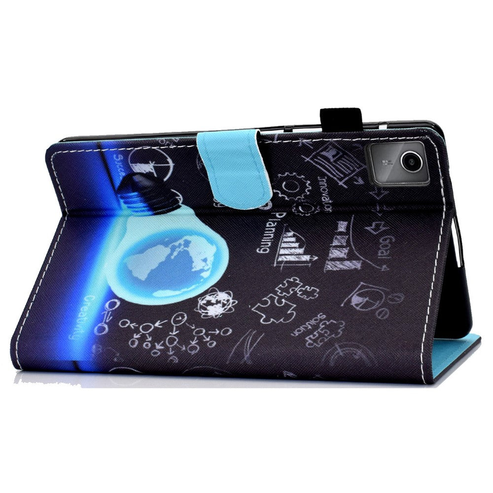 For Lenovo Tab M11 / Xiaoxin Pad 11 2024 Leather Case Pattern Printing Tablet Cover with Card Slots - Bulb
