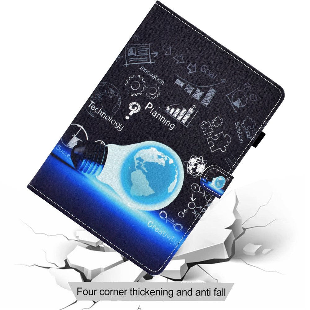 For Lenovo Tab M11 / Xiaoxin Pad 11 2024 Leather Case Pattern Printing Tablet Cover with Card Slots - Bulb