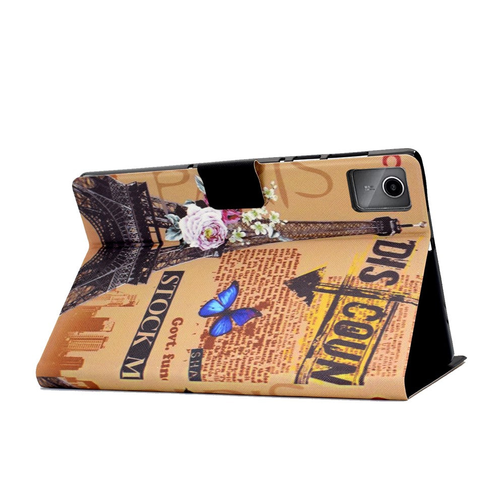 For Lenovo Tab M11 / Xiaoxin Pad 11 2024 Case Card Holder Pattern Leather Tablet Cover - Tower