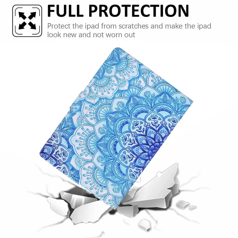 For Lenovo Tab M11 / Xiaoxin Pad 11 2024 Case Card Holder Pattern Leather Tablet Cover - Mandala Flower